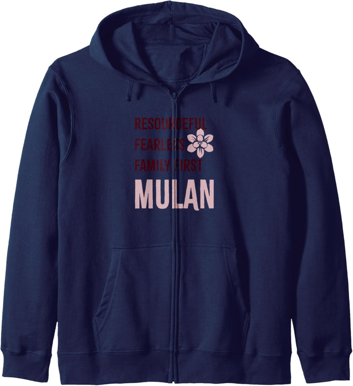 Disney Princess Resourceful Fearless Family First Mulan Kapuzenjacke