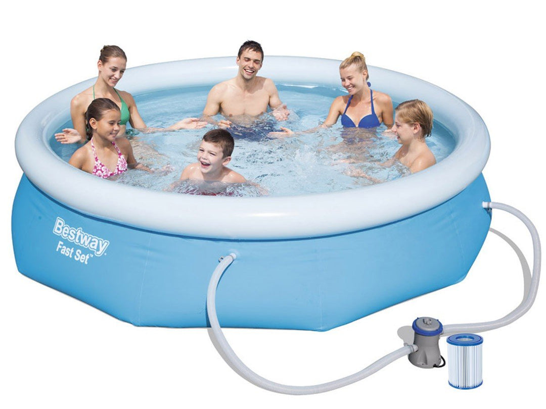 Bestway 57109GS Fast Pool Set mit Filterpumpe GS, 305 x 76 cm 305 x 76 cm Blau, 305 x 76 cm Blau