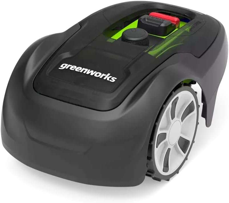 Greenworks Optimow 7 Mähroboter für Rasenflächen bis 750 m2 , Bluetooth-Appgesteuert Rasenmäher Robo