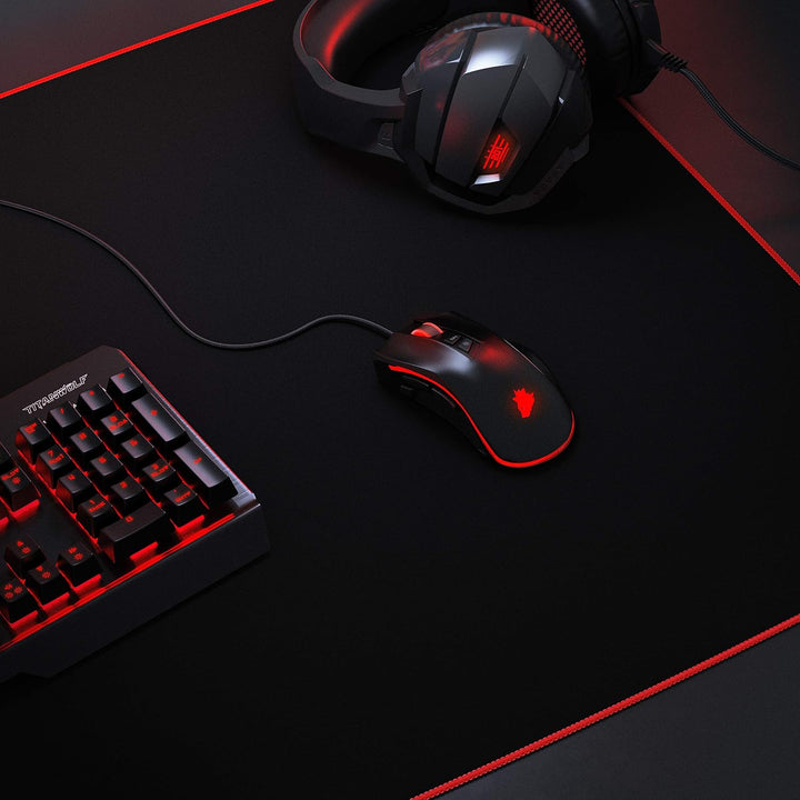 CSL - Übergrösse Mauspad Gaming Titanwolf 1200x600mm - XXXL Mousepad gross mit Motiv - XXXL Tischunt