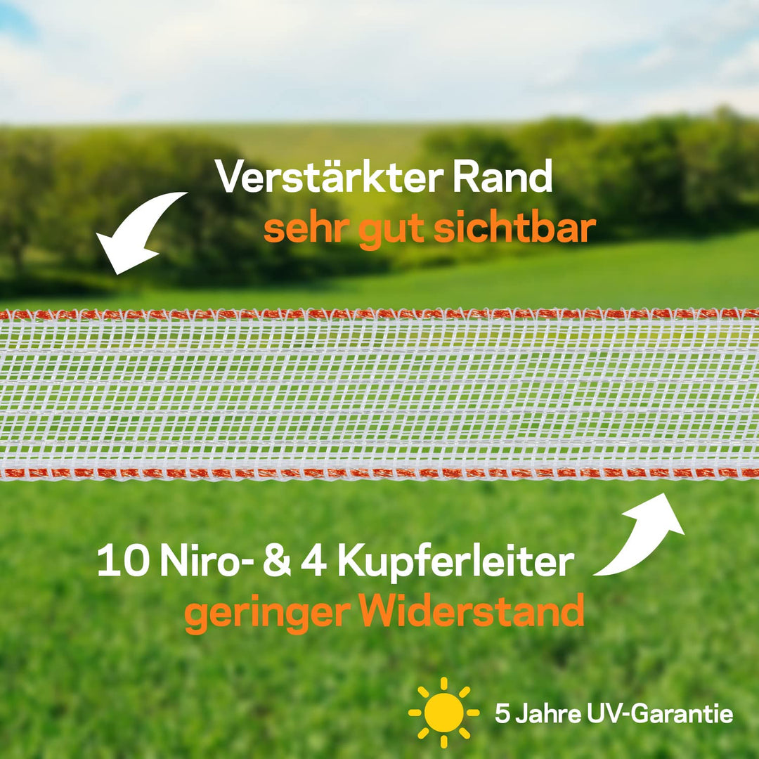 200 m/40 mm Gallagher Weidezaunband TurboStar Super (weiss)