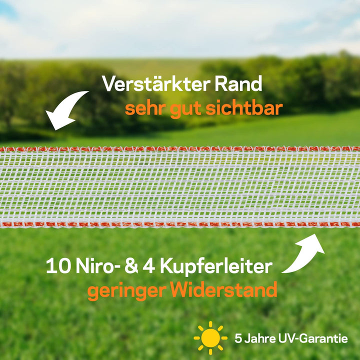 200 m/40 mm Gallagher Weidezaunband TurboStar Super (weiss)