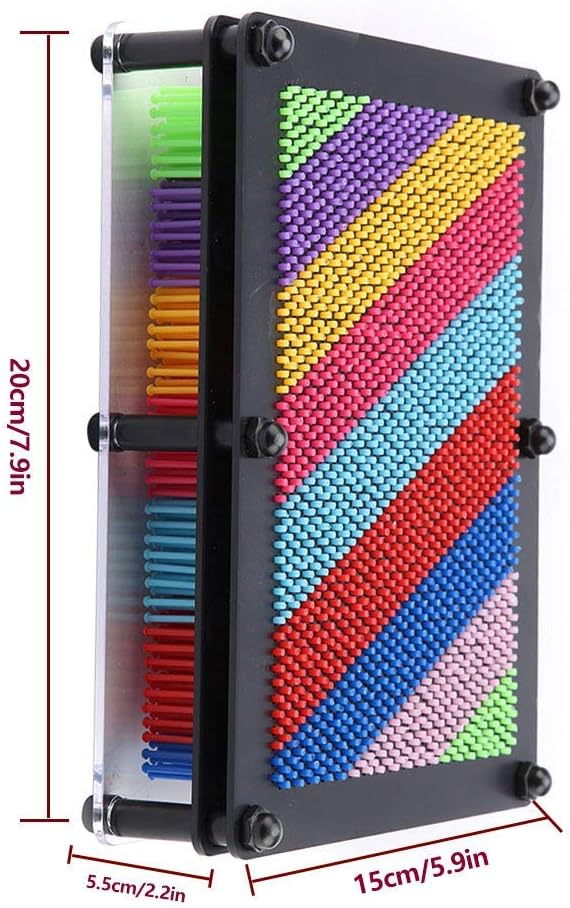 3D Bunte Pin Art Board, Pin Skulptur Brett 3D Bilder Nagelspiel Abdruck Kreative Hand Modell für Des