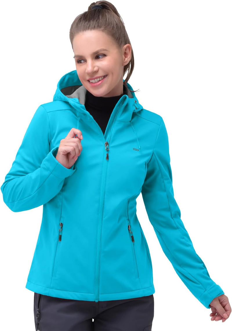 33,000ft Damen Softshelljacke Wasserdichte Winddichte Funktionsjacke Atmungsaktive Laufjacke Leichte