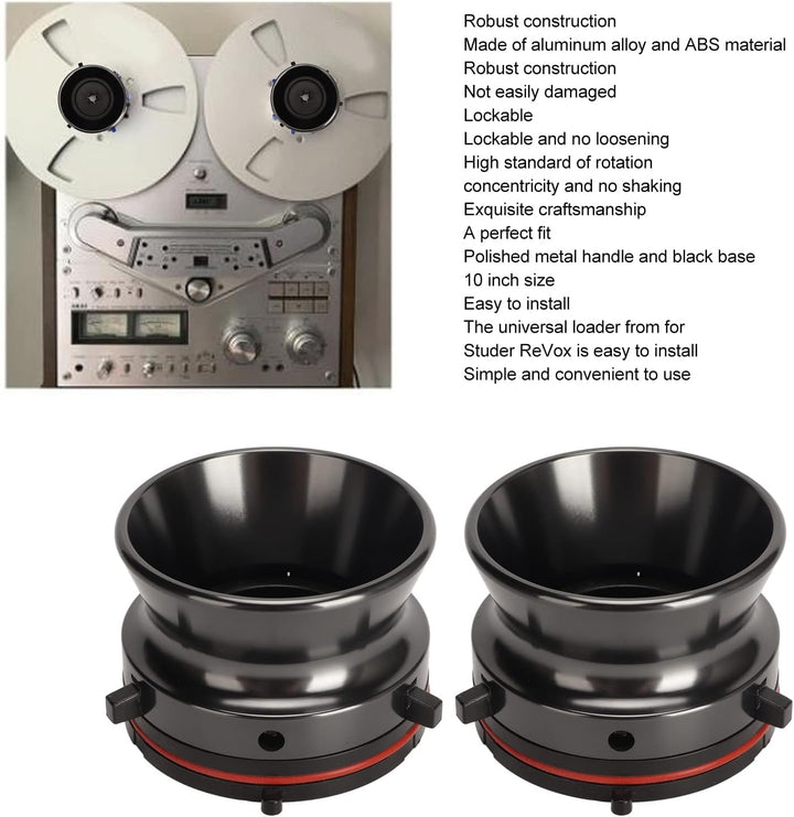 2 STÜCKE Nab Hub Adapter, Poliertes Aluminium Studer ReVox 10 Reel to Reel Tape Opener Universal Lad