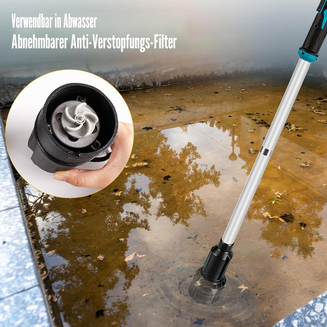 Kabellose Stick-Wassertransferpumpe, kompatibel mit Makita 18 V Akku, 950 GPH Tragbare Tauchpumpe fü
