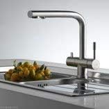 Design Wasserhahn 3 Wege Franke L Auslauf Massiv Edelstahl Küchenarmatur Mischbatterie 3-Wege-Wasser