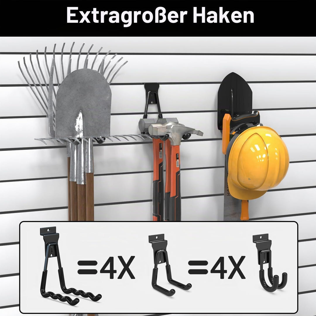 3-H Slatwall Zubehör, Slatwall Hooks &amp; Hangers Multi Sizes, Slat Wall Heavy Duty Hanging Hooks Garag