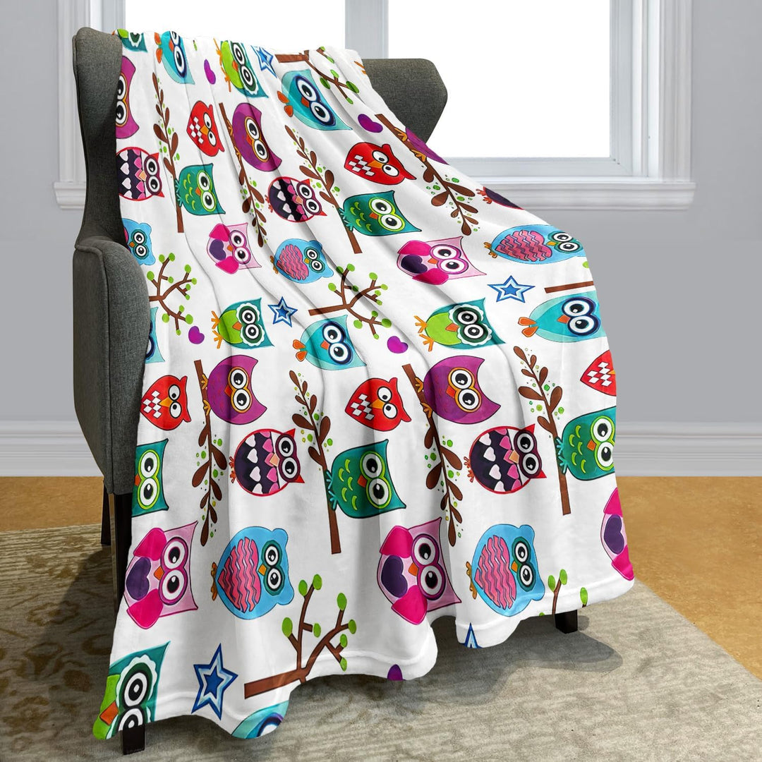 YISUMEI Decke Eule Kuscheldecken Weich Flanell Fleecedecke Bettüberwurf(150x200cm) 150 x 200 cm, 150
