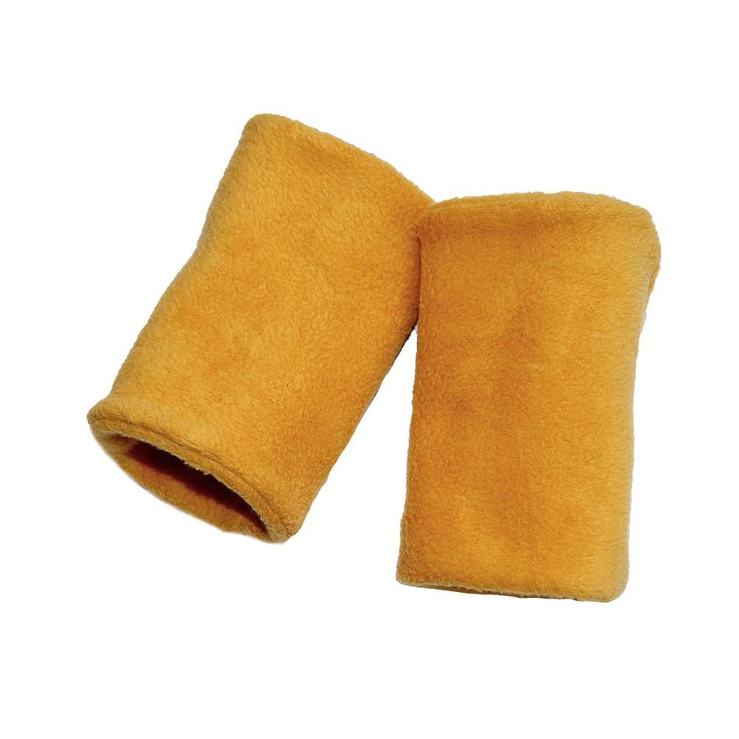 Britta Meier Baumwoll-Fleece Pulswärmer aus Ostfriesland Ocker-gelb, Ocker-gelb