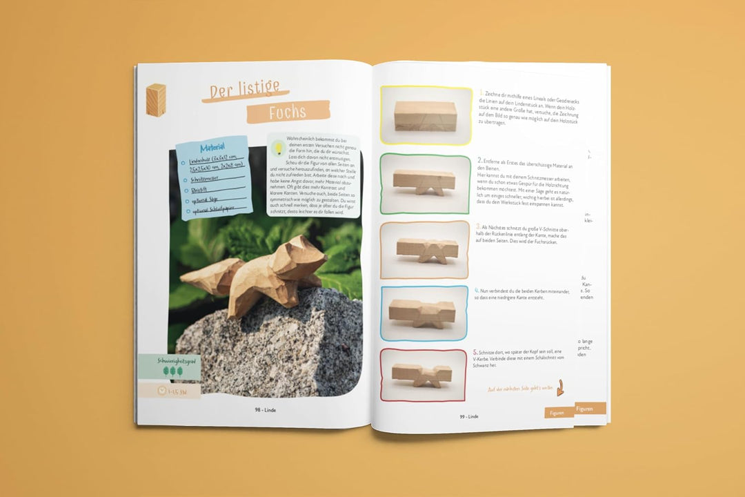 Schnitzen für Kinder – 55 coole Projekte mit Fotoanleitung zur Förderung der Konzentration & Feinmot