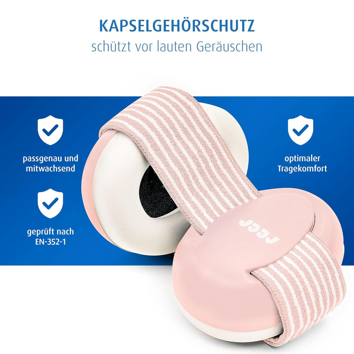 Reer Gehörschutz für Babys SilentGuard, besonders weich und leicht für den empfindlichen Babykopf, m