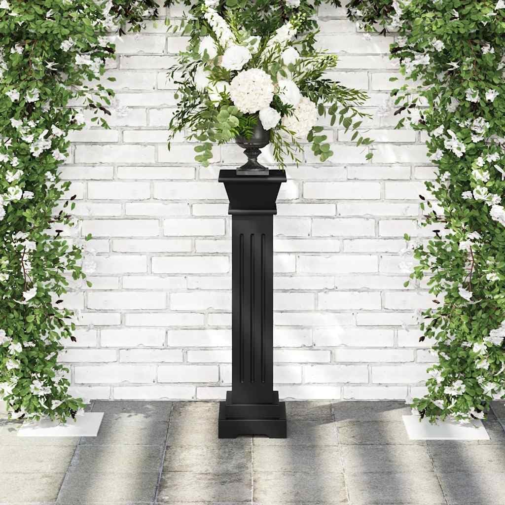 Generisch Klassischer Säulen-Pflanzenständer Schwarz 17x17x66 cm MDF,Heim & Garten,Rasen & Garten,Ga