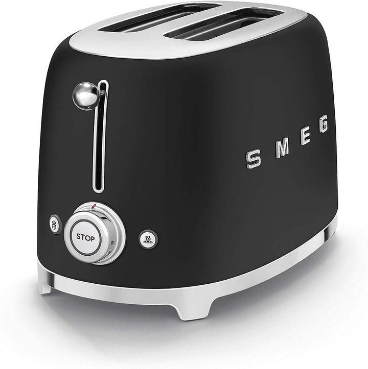 SMEG - Torradeira 2 Tostas Anni50, Preto Mate TSF01BLMEU, Schwarz Matt