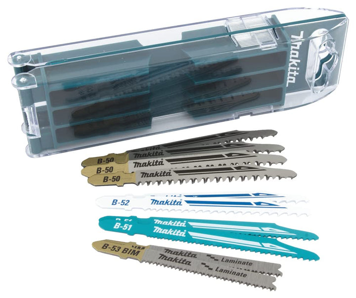 Makita B-44426 Stichsägeblatt-Set B 10-teilig mit Aufbewahrungsbox, ideal für Schnitte in Holz, Meta
