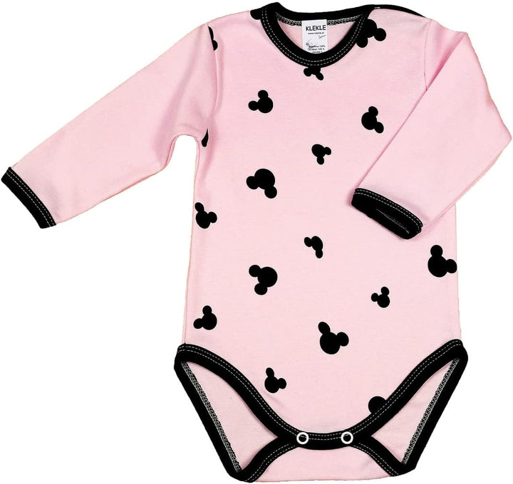 KLEKLE Baby Body - Body Langarm Unisex - 5er-Pack - mit Druckknöpfen - 100% Baumwolle - Babykleidung