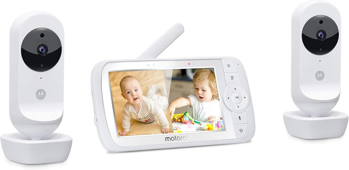 Motorola VM35-2 / Ease 35-2 Babyphone mit 2 Kameras 5,0 Zoll Video Baby Monitor Display - Nachtsicht
