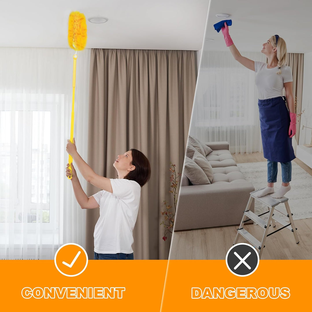 JEHONN Staubmagnet Nachfüllpack 20 Stück für Swiffer Duster, 360 Grad Staubwischer Teleskopstange, S