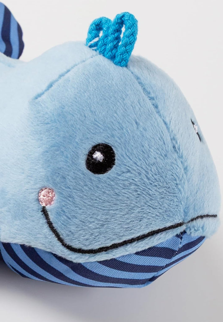 SIGIKID 41172 Rassel Wal Red Stars Mädchen und Jungen Babyspielzeug empfohlen ab Geburt blau Wal emp