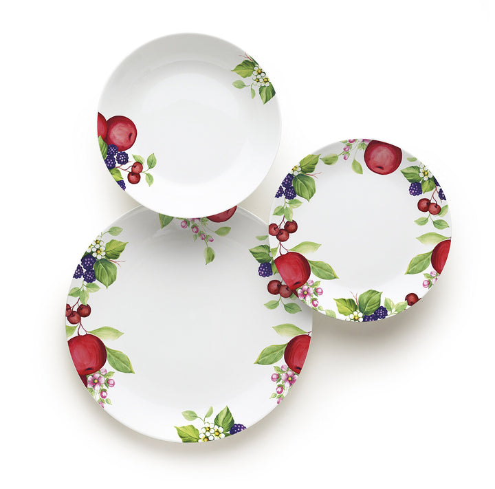 Excelsa Brunch Time Geschirr 18er Set Apple weiss/Mehrfarbig