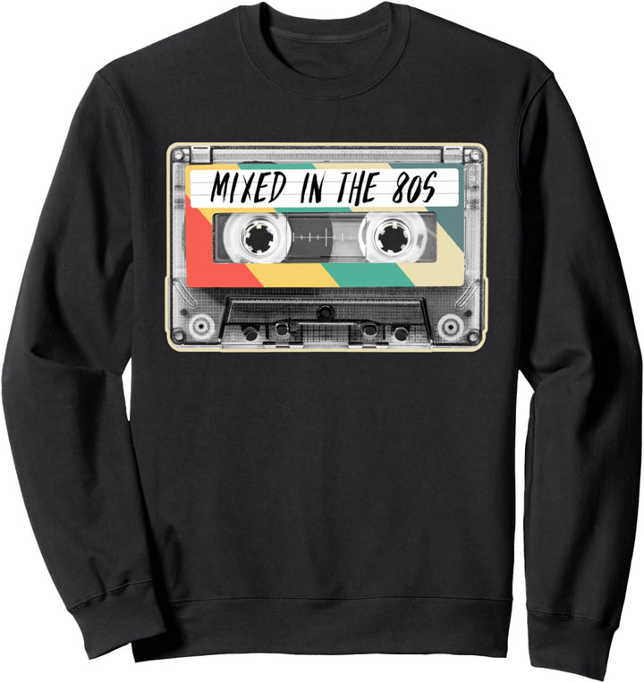 Kassette gemischt in den 80er Jahren Mode Retro 80er Jahre Sweatshirt