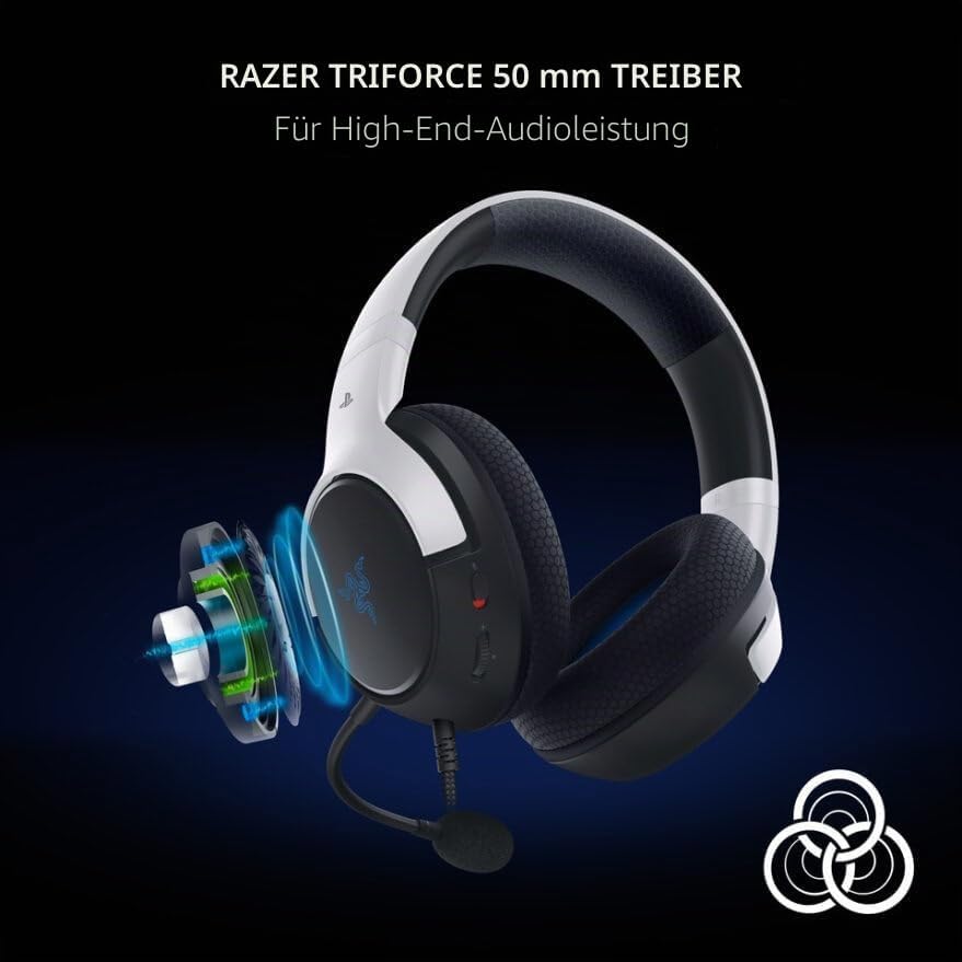 Razer Kaira X Kabelgebundenes Gaming-Headset für PlayStation 5,PS5, PS4, PC, Mac, Mobiltelefon: 50 m