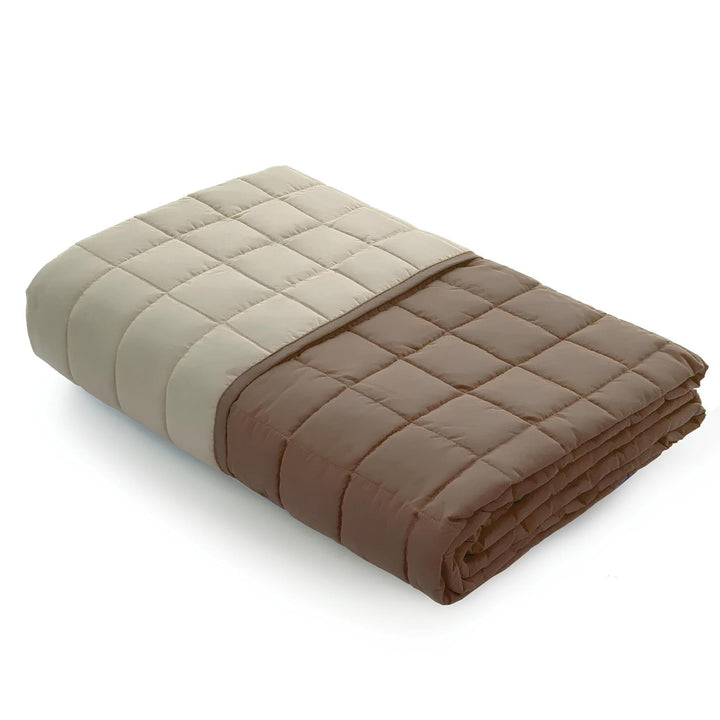 Caleffi - Tagesdecke, gesteppt, modern, einfarbig, für französisches Bett, Moka Una piazza e mezza M