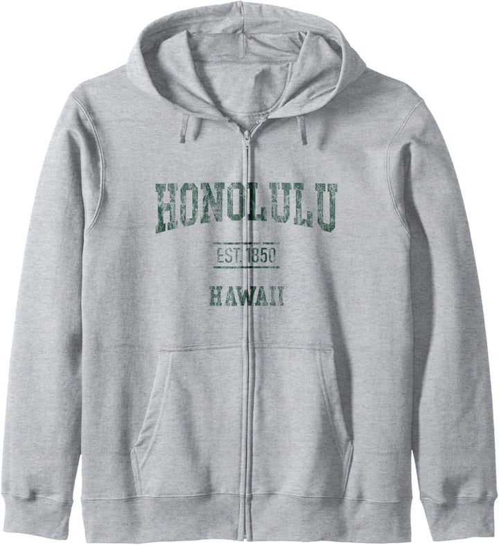 Honolulu Hawaii Distressed Text im Sportstil Kapuzenjacke