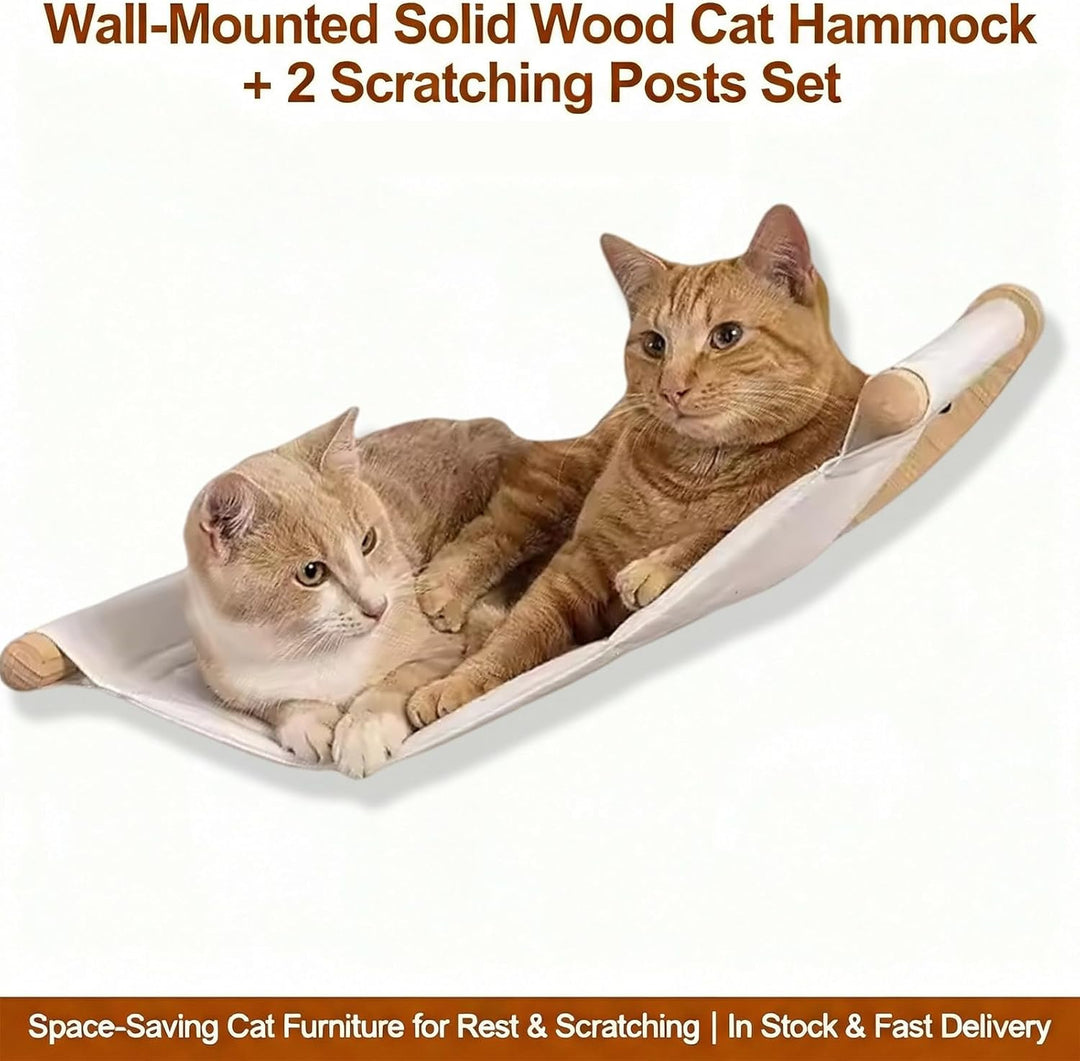 Kletterwand Katzen, Katzenbaum Hängematte, Katzen Kletterwand Set, Stabile Wandliege Katzenmöbel Mit