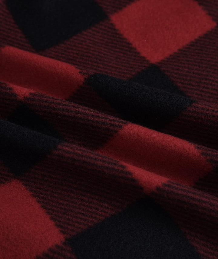 SwissWell Herren Hemdjacke Verdicken Kariertes mit Zipper Flanelljacke Plüschfutter Freizeit Gefütte