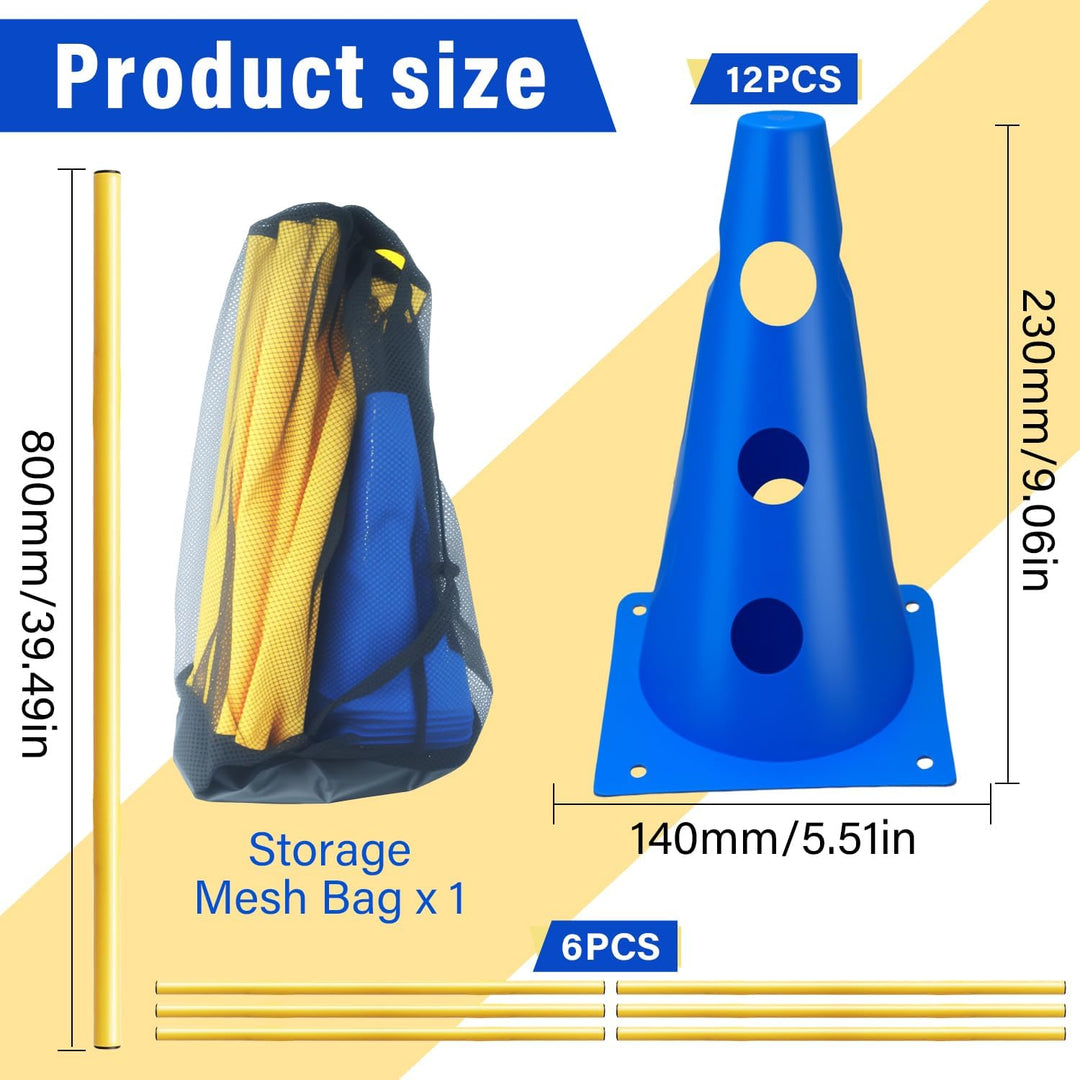 6 Sets Sports Steckhürdenset Steckhürden Set für Hunde Agility Trainingszubehör für Hunde &amp; Pferde 1