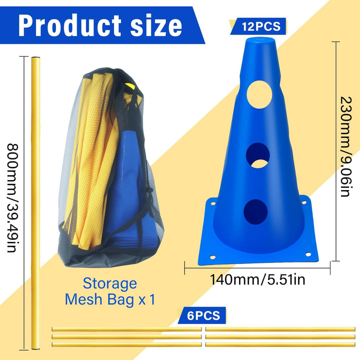6 Sets Sports Steckhürdenset Steckhürden Set für Hunde Agility Trainingszubehör für Hunde &amp; Pferde 1