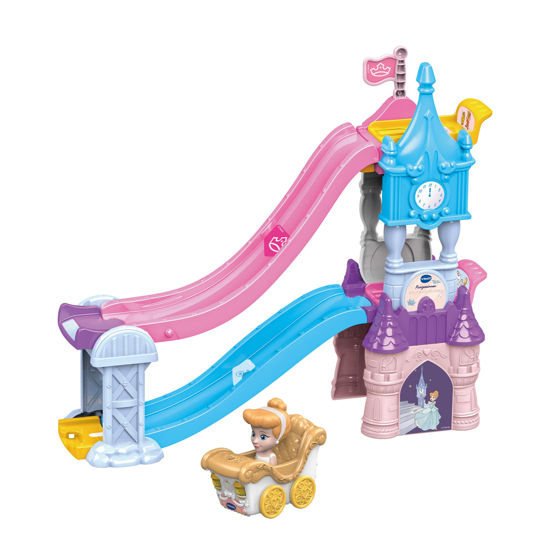 Vtech Baby TUT TUT Baby Flitzer - Prinzessinnen 3-in-1-Zauberschloss – Spielzeug-Set mit 3 Aufbaumög