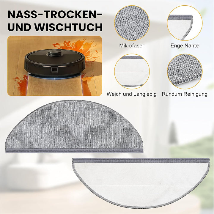 14 Stück Q7 M5 Zubehör für Roborock Q7 M5 / Q7 M5+ / Q7 L5 / Q7 L5+ Saugroboter, 1 Hauptbürste 4 Wis