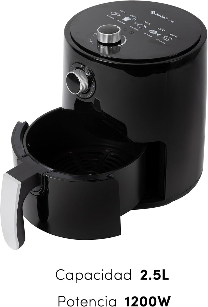 Z SwissHome PETIT - Heissluftfritteuse 2.5L 1200W - Temperatur 80-200°C - Timer 30 Min - Herausnehmb