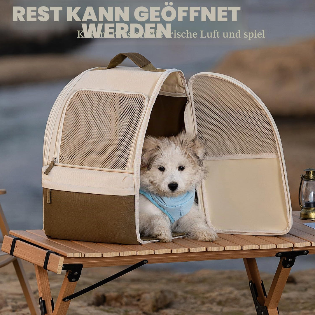 Katzen Hunde Rucksack, Katzenrucksack mit Fenster, Hunderucksack Stabiler Stahldrahtrahmen Verschlei