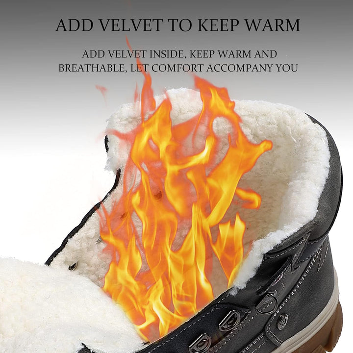ARRIGO BELLO Winterstiefel Herren Winterschuhe Gefüttert Rutschfeste Warm Stiefel Gemütlich Trekking