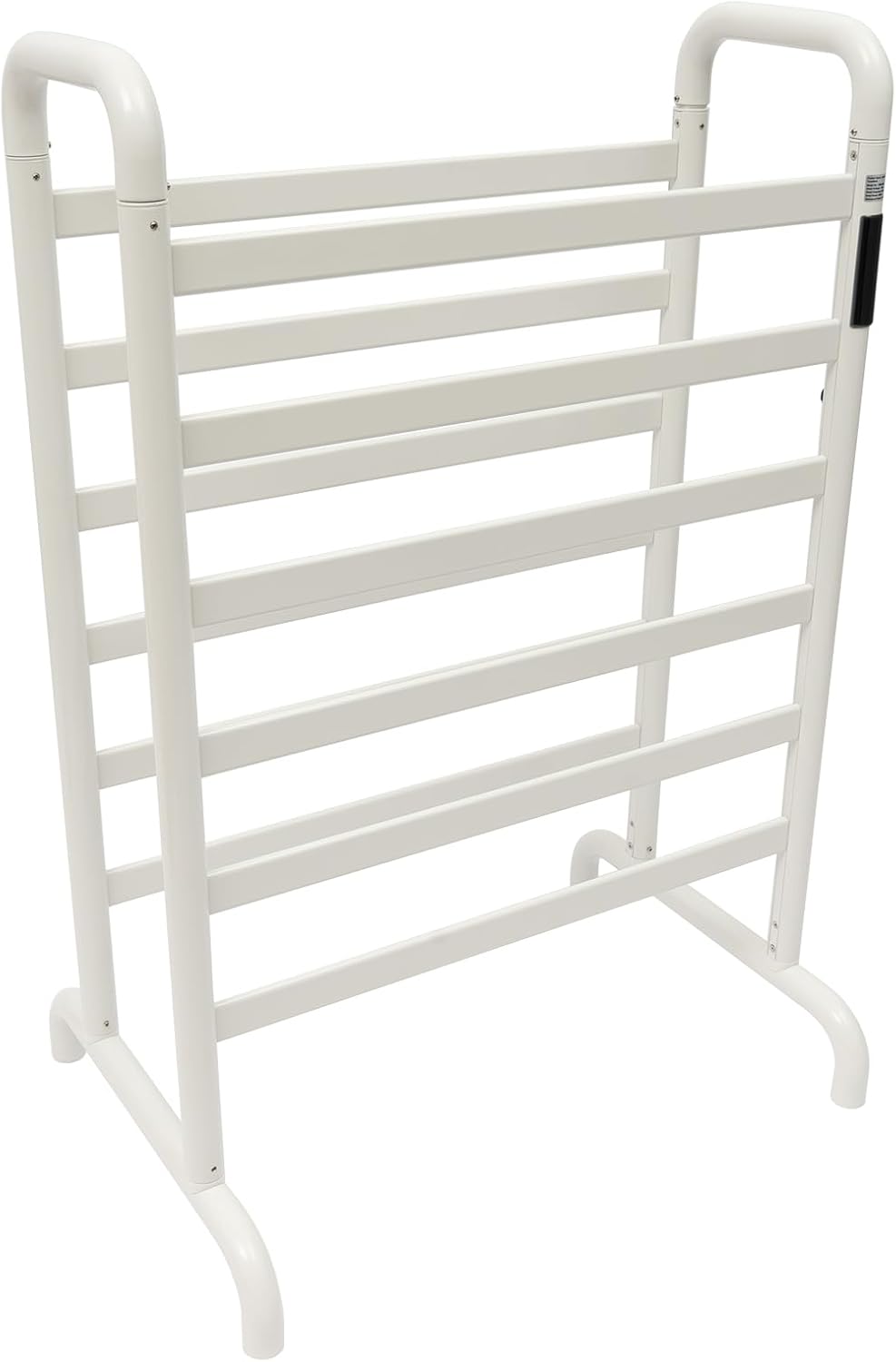 Handtuchheizkörper Elektrisch Handtuchhalter ohne Bohren 1-24h Timer, 45-60°C 180W Weiss Doppelstöck
