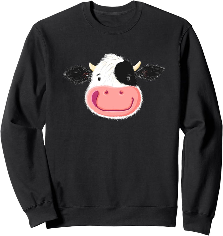 Niedliche lächelnde Milchkuh Sweatshirt