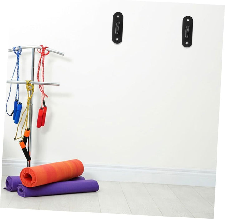 HEMOTON 4stücke Wandmontierter Widerstandsband Edelstahl Schwerlast-Haken Für Fitnessgeräte Gymnasti