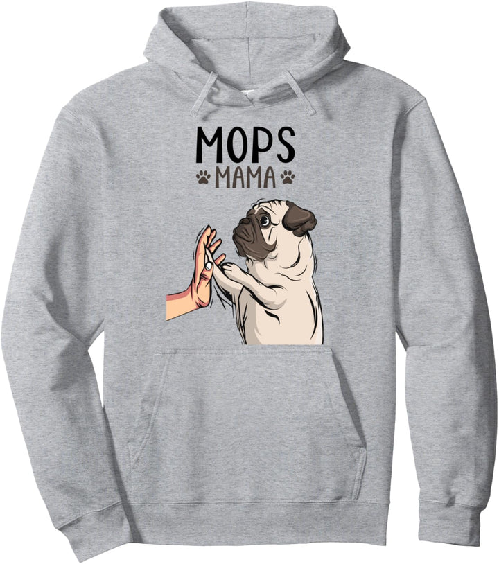 Mops Mama Hundehalterin Frauchen Damen Pullover Hoodie