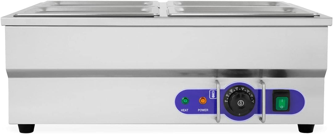 vertes Speisenwärmer Buffetwärmer Wärmebehälter Für Speisen Elektrisch 1500W aus Edelstahl (Inkl 4X