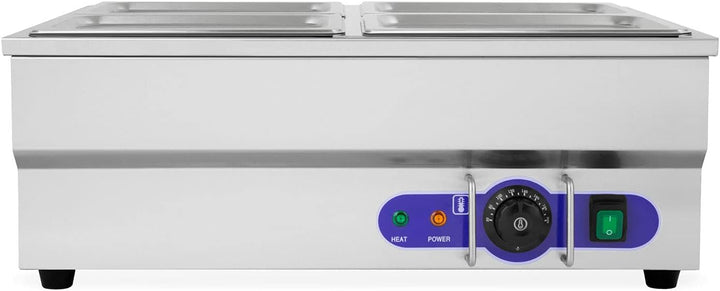 vertes Speisenwärmer Buffetwärmer Wärmebehälter Für Speisen Elektrisch 1500W aus Edelstahl (Inkl 4X