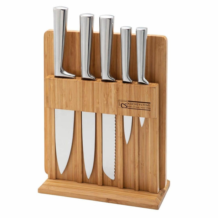 CARL SCHMIDT SOHN Schmidt Sohn Messerblock Soest 7-teilig mit Schneidbrett Edelstahl/Holz , Masse: 2