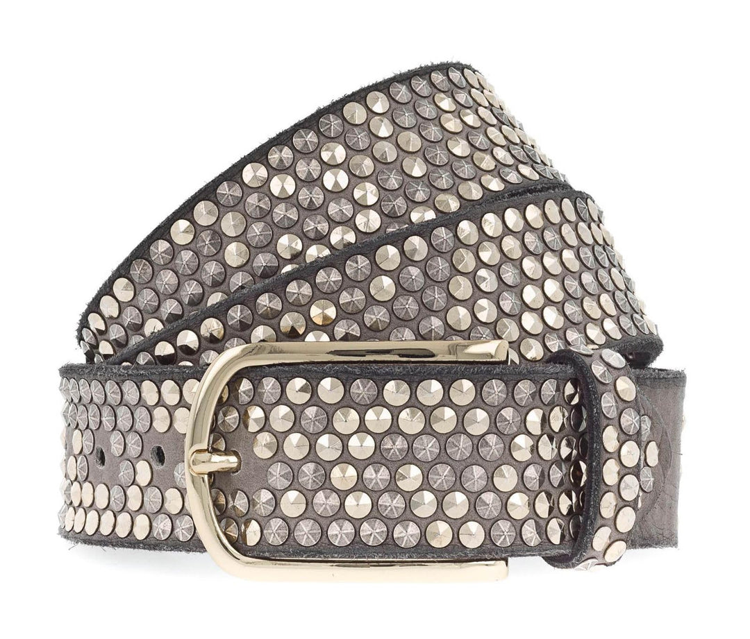 B.Belt Nietengürtel Zoe Gold W75 Taupe