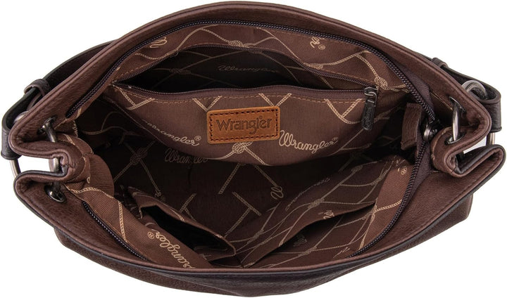 Wrangler Hobo-Taschen für Damen, veganes Leder, Griff oben, Schultertaschen und Handtaschen Mit Gurt