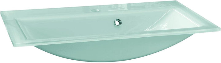 FACKELMANN Glasbecken / Waschtisch aus Glas / Masse (B x H x T): ca. 80 x 14,5 x 50 cm / Einbauwasch