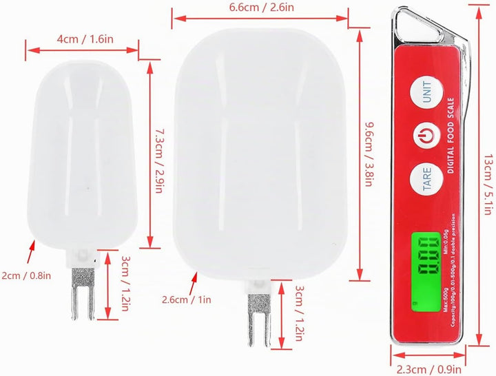 Elektronischer Messlöffel 500 g / 0,1 g Digitalwaage Löffel Küche Elektronischer Wiegelöffel mit LCD