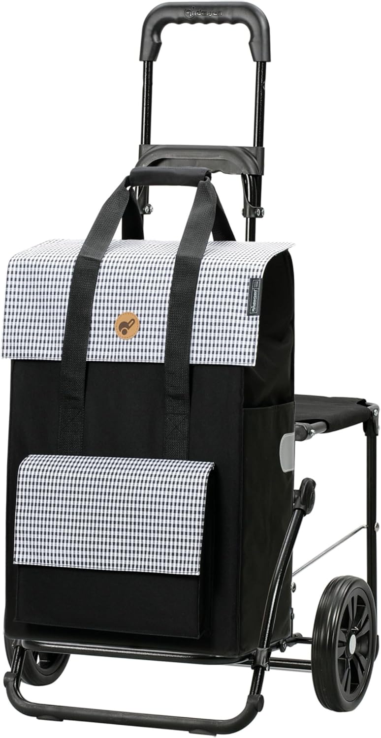 Andersen Shopper Komfort mit Sitz und 54 Liter Tasche Milla schwarz