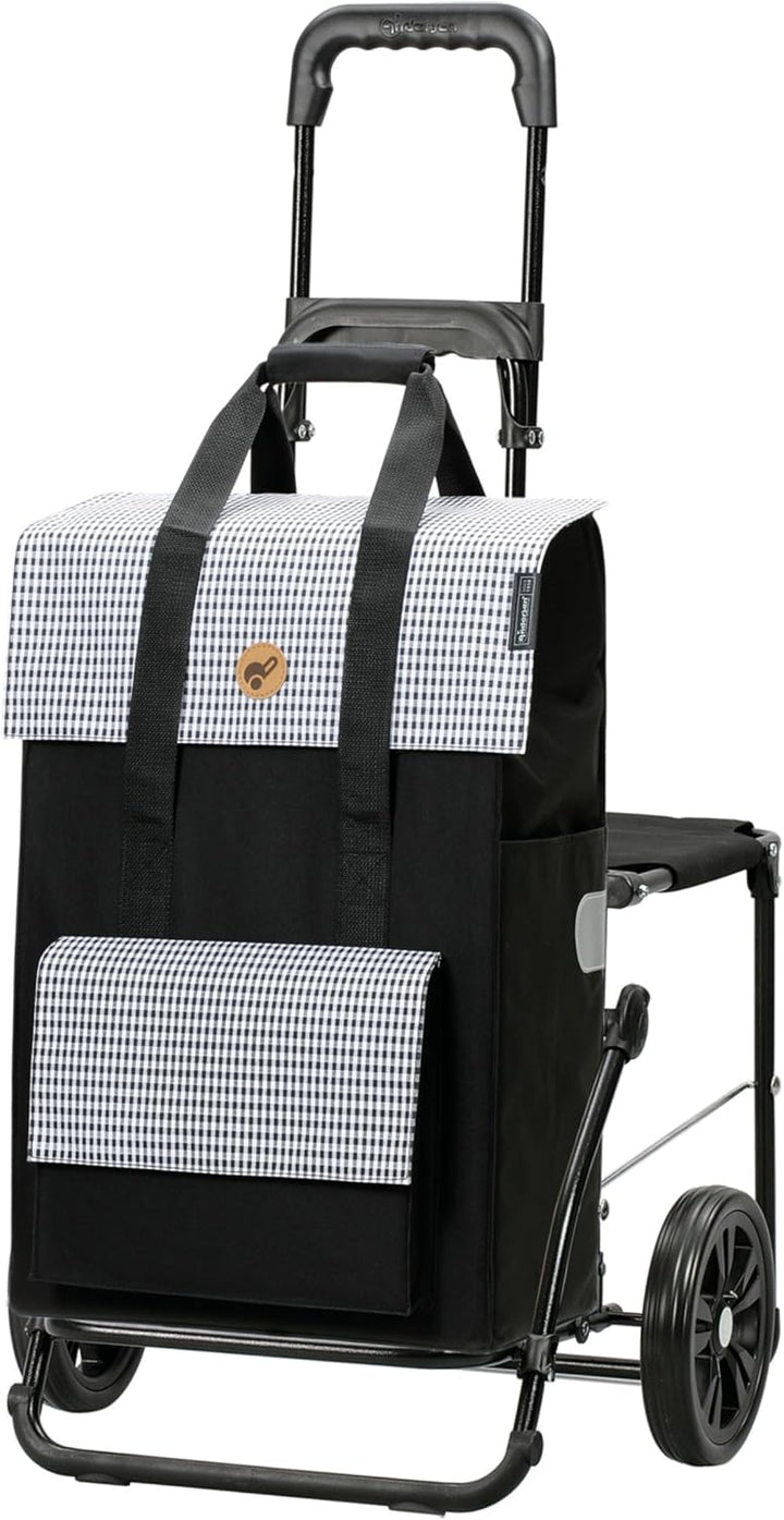 Andersen Shopper Komfort mit Sitz und 54 Liter Tasche Milla schwarz